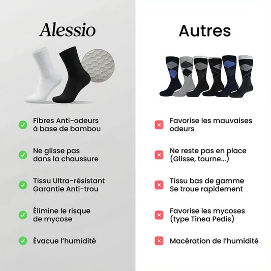 CHAUSSETTES ALESSIO MI-HAUTES EN FIBRE DE BAMBOU PREMIUM