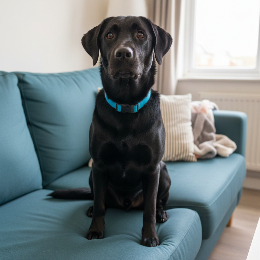 Labrador noir carré
